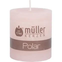 Stumpenkerze POLAR ROSE (DH 6,80x7,50 cm) - DH 6,80x7,50 cm