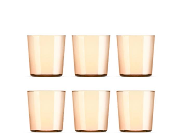 Gläser-Set MÄSER Calma , beige (gelb), 6 Stk., Trinkgefäße, Gläser-Set