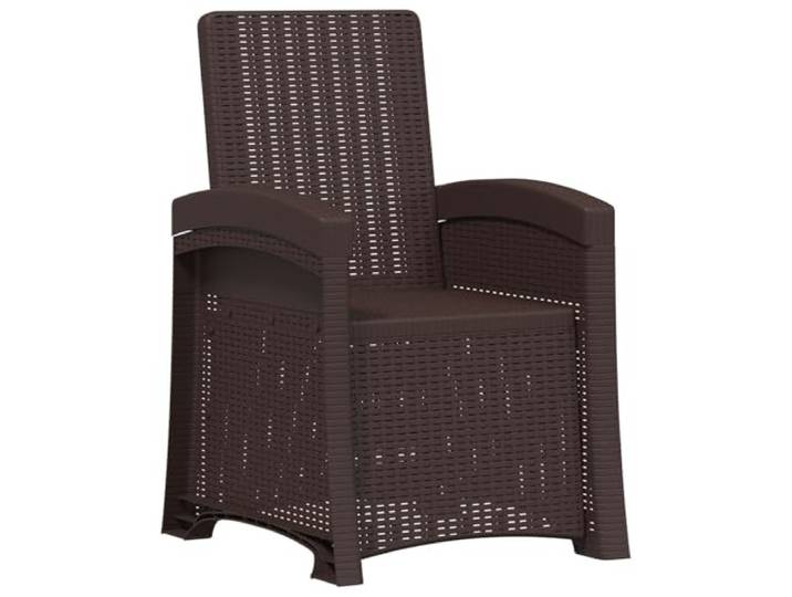 VIHHQGC Liegesessel Garten Rattan-Optik 2 STK. Braun Anthrazit PP Verstellbare Rückenlehne, 3 Positionen, Polypropylen-Rahmen, für Terrasse, Balkon, Garten