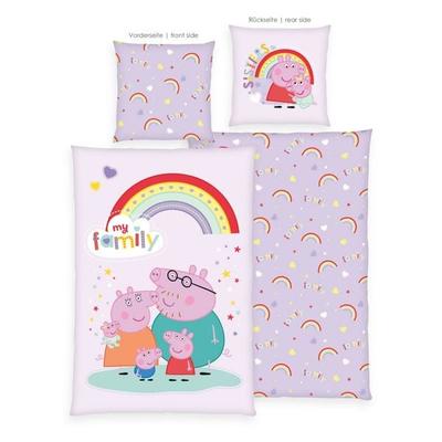 Klaus Hering 4486426050 - Peppa Pig Bettwäsche, Peppa Pig, 80x80+135x200 cm