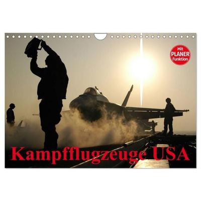 Kampfflugzeuge USA (Wandkalender 2027 DIN A4 quer), CALVENDO Monatskalender