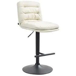 CLP Barhocker Damar Stoff schwarz   Farbe: creme, Gestell Farbe: schwarz