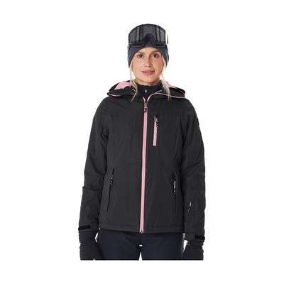 Skijacke KILLTEC "KSW 276 WMN SKI JCKT", Damen, Gr. 48, schwarz, Obermaterial: 100% Polyester.Futter: 100% Polyamid.Füllung: 100% Polyester, Jacken Skijacke, Wasserdichte Damenjacke mit Schneefang, Atmungsaktivität und Taschen