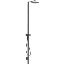 Hansgrohe AXOR Starck Duschsäule Nature mit Kopfbrause 240 1jet BBC, Brushed Black Chrome, 240 mm Brausekopfgröße, Outdoor