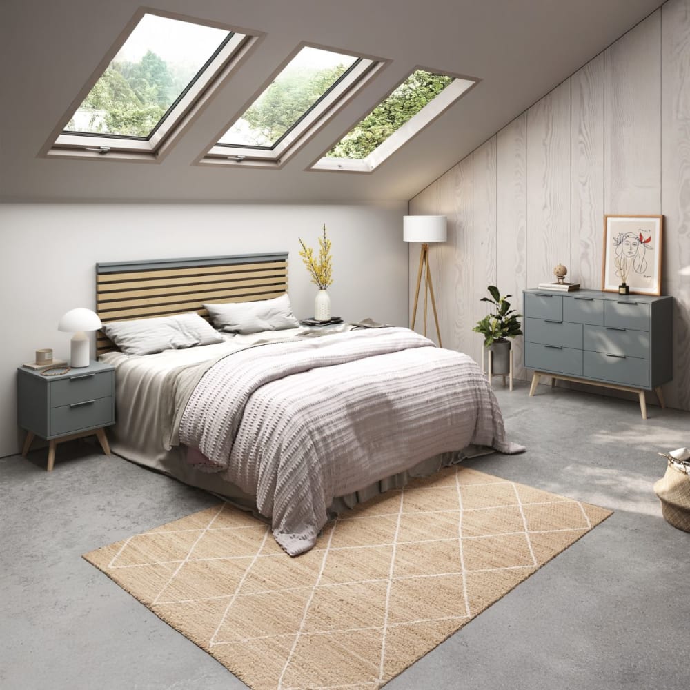duehome Cómoda madera verde salvia - oak soft