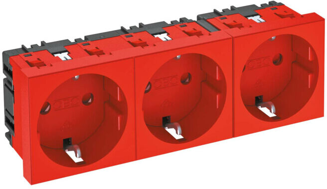 OBO Bettermann Prise multiple 3x 0° avec terre STD-D0 SRO3 (6120048)