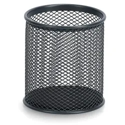 Bleistiftbecher Mesh 9,5 cm Stahl Grau Anthrazit