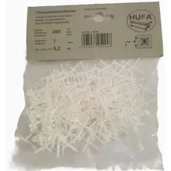 Hufa Kunststoff Fliesenkreuze weiß 1mm 200 Stück