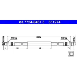 Bremsschlauch ATE 83.7724-0467.3 für VW LT 28-35 I