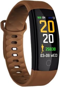 Inspired Deals QS01 Smart Watch Fitness Tracker With Heart Rate Monitor, Sleep Tracking & IP67 Waterproof coffee