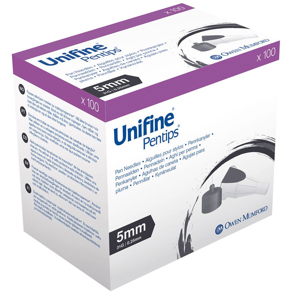 Unifine Pentips Kanüle 31 G 5 mm 100 St