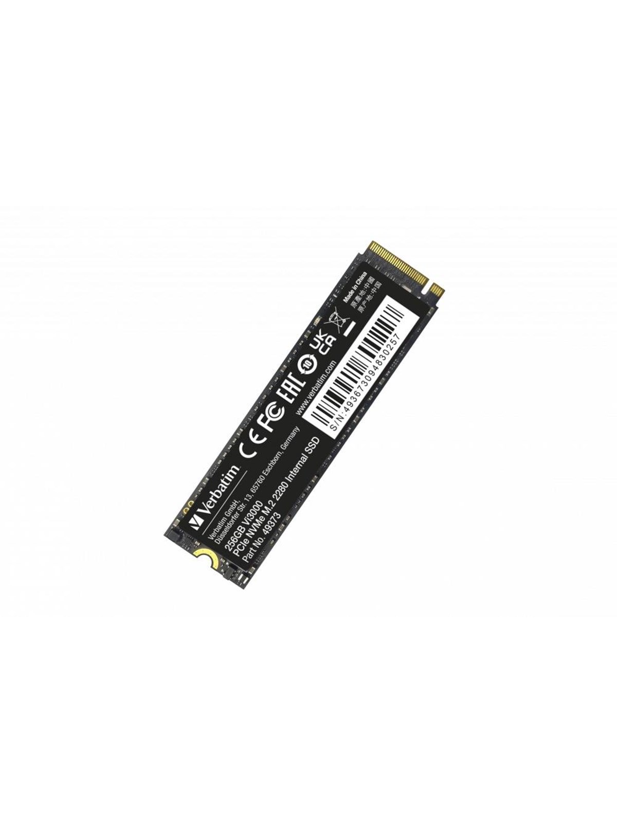 Verbatim Vi3000 SSD - 256GB - PCIe 3.0 - M.2 2280