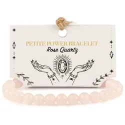 Petite Power Bracelet (17cmx6mm) - Rose Quartz
