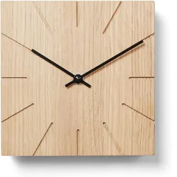 Natuhr 8NU2-11-1 Wanduhr / Tischuhr Beam Eiche Massivholz Funkuhr