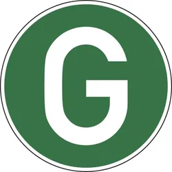 Hinweisschild, geräuscharme LKW (Deutschland), Ø220mm, Folie - 220 mm Folie selbstklebend