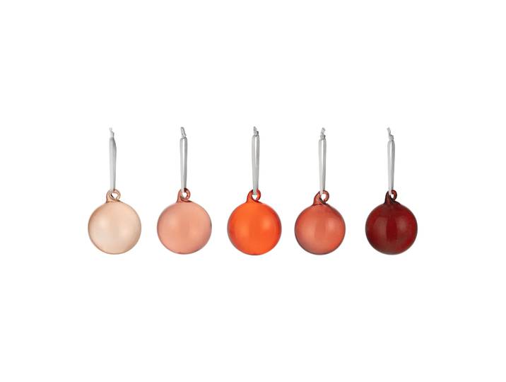 Iittala Boule de Noël Iittala Verre 40 mm 5 Pièces Rouge