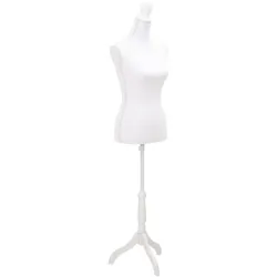 vidaXL Damenbüste Schneiderpuppe Torso Weiß
