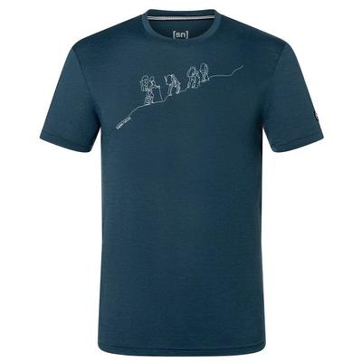 super.natural - Hiking Tee - Merinoshirt Gr 46 - S blau