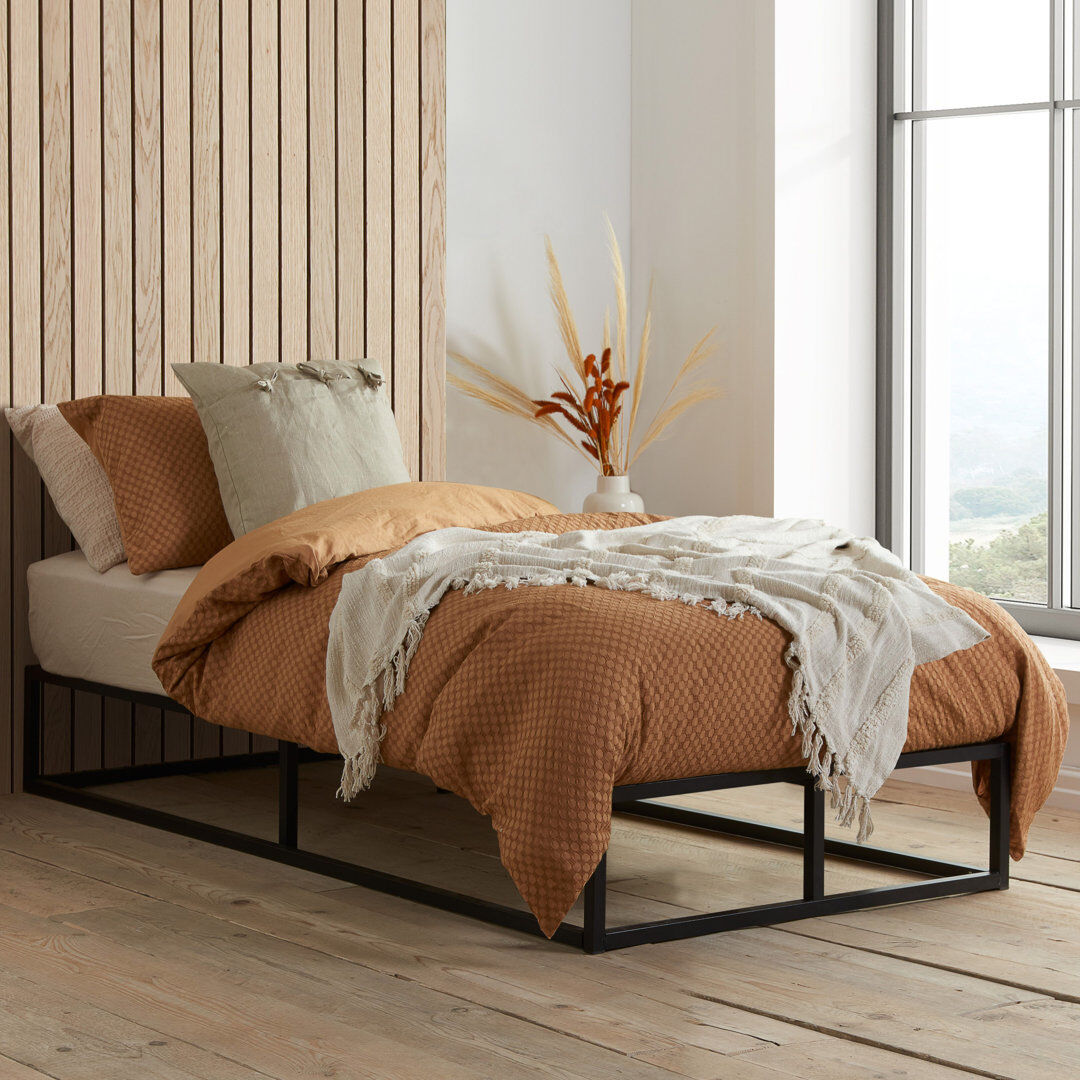 White Noise Hakim Platform Bed Black Small Double (4')