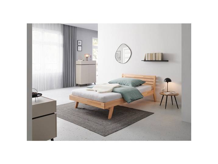 Mid.you Bett, Kernbuche, Holz, Kernbuche, massiv, 120x200 cm, Schlafzimmer, Betten, Einzelbetten