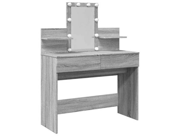 ABBO-SALE* Coiffeuse Gris - Coiffeuse avec LED 1 PC - CLOUD - Armoire maquillage - sonoma gris 100x40x130cm - c676459