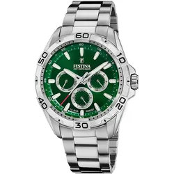 Festina F20623/3 Herren-Multifunktionsuhr Stahl/Grün