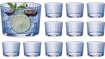 Bormioli Rocco Set of 12 Exclusiva Sapphire Blue Glasses