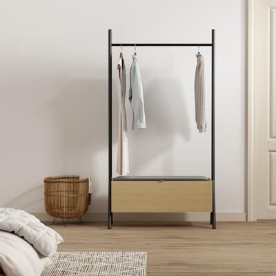 "Manhattan Comfort Paloma 38"" Open Hanging Closet"