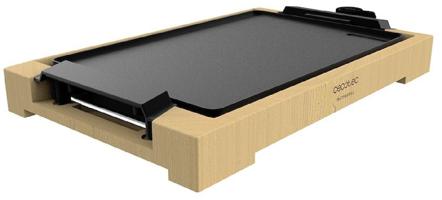 Cecotec Tasty&Grill 2000 elektrische tabletop grill met bamboe behuizing