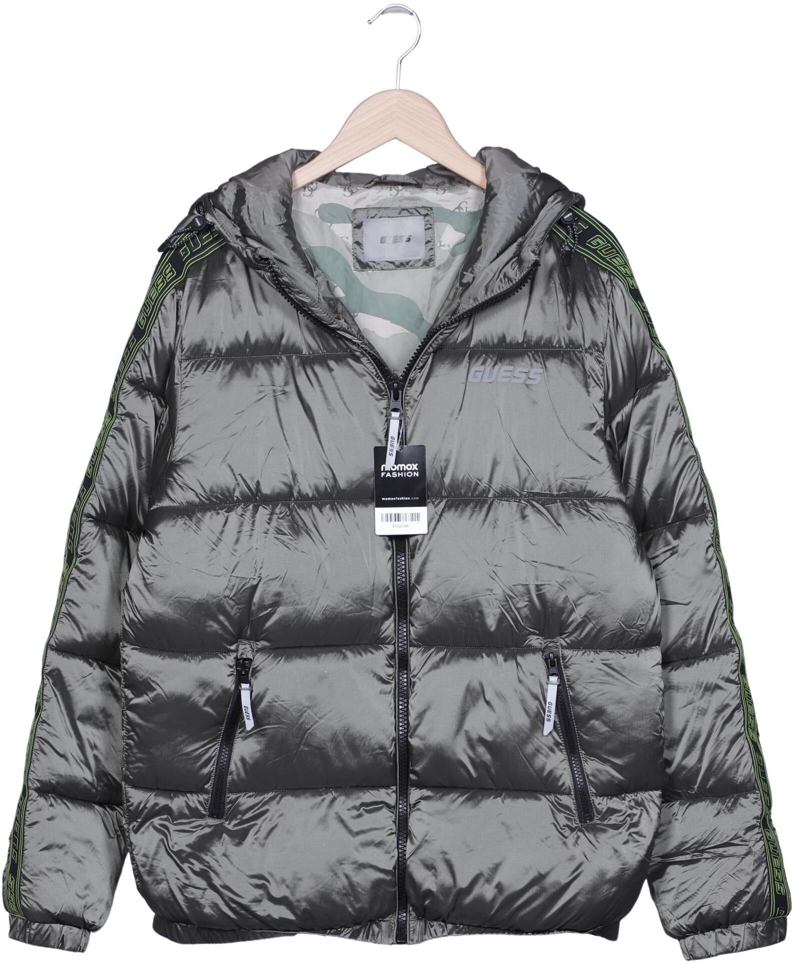 Guess Herren Jacke, Grau, Gr. M, Synthetik - Second Hand