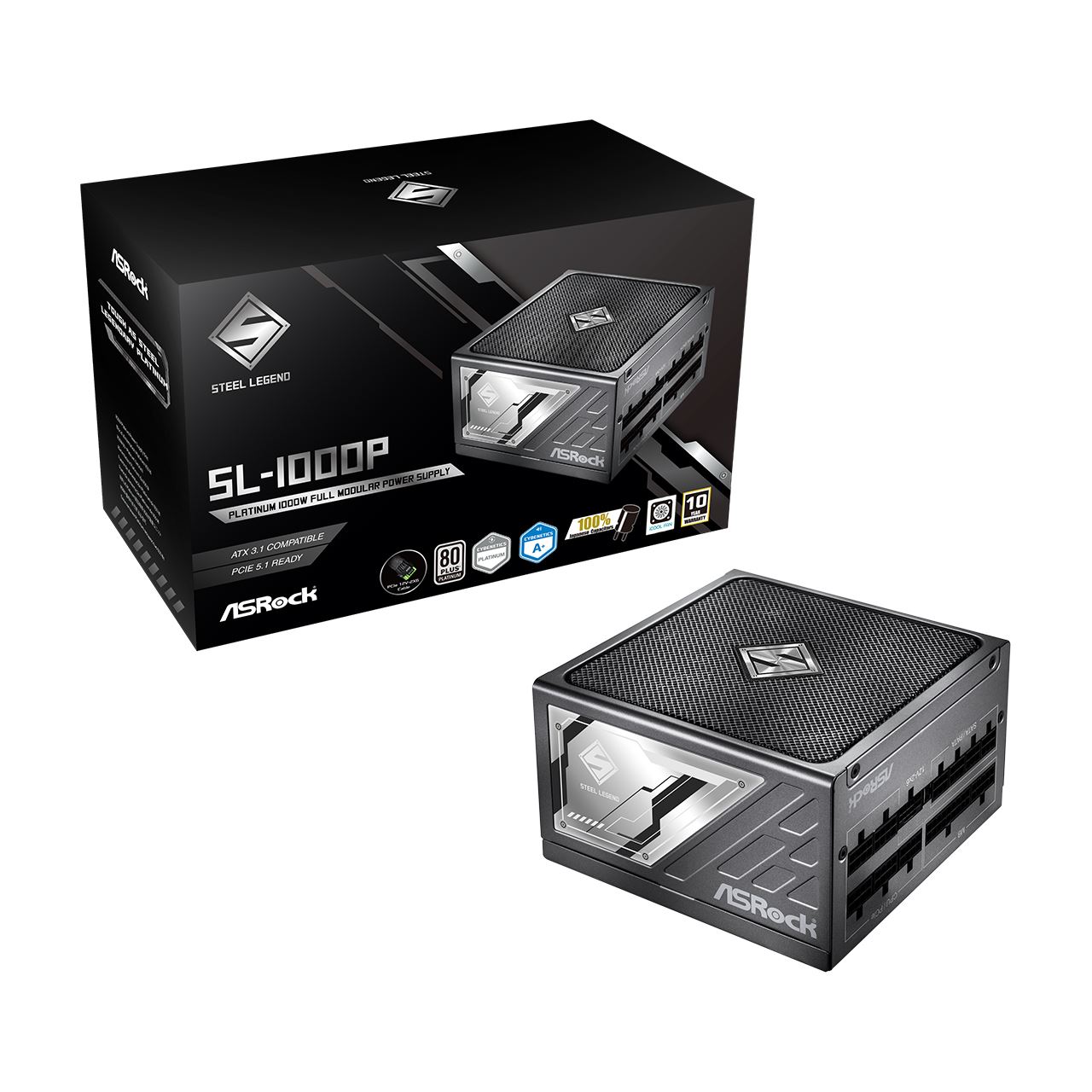1000 Watt ASRock Steel Legend SL-1000P schwarz Modular 80+ Platinum