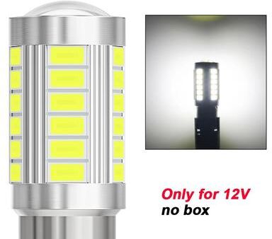Inspired Living 2 Pack CANbus Error Free 1156 1157 LED Turn Signal Bulbs, 12V 24V BA15S BAY15D 12v White 7440 W21w T20