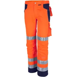 QUALITEX HIGH QUALITY WORKWEAR Bundhose PRO WS warnorange/marine Damen: 58 Herren: 64