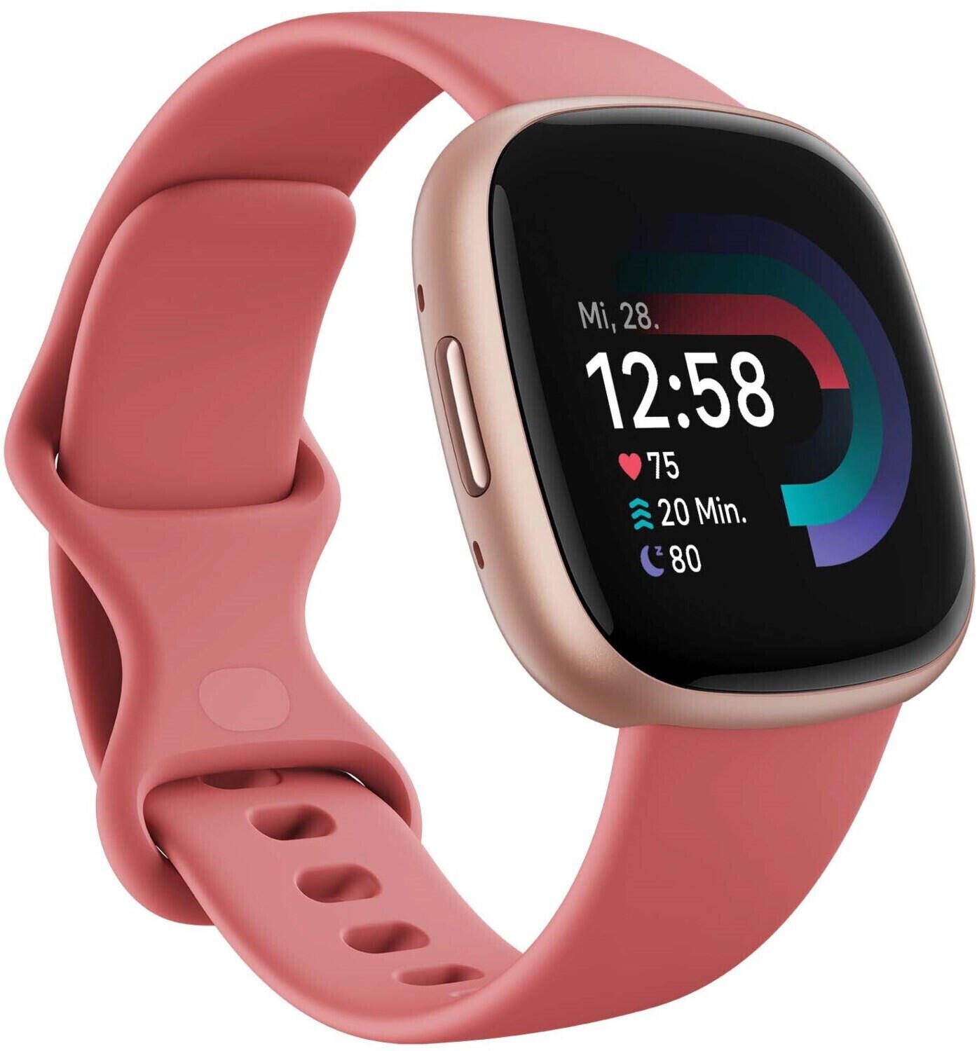 Google Fitbit Versa 4 Fitness-Smartwatch, Sand/Copper Rose FB523RGRW