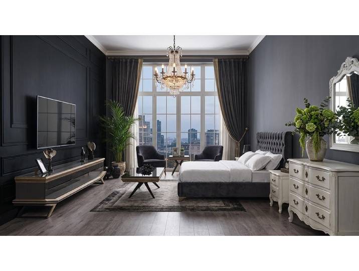 JVmoebel Sideboard Moderner schwarzer rechteckiger Tisch für Wohnzimmer, Made in Europa