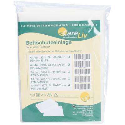 Bettschutzeinlage Folie 90x200 cm weiß 1 St Unterlagen