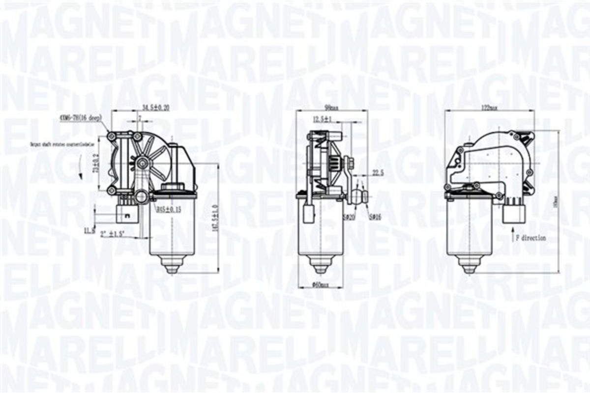 Magneti Marelli Motore elettrico per tergicristallo 064373010010