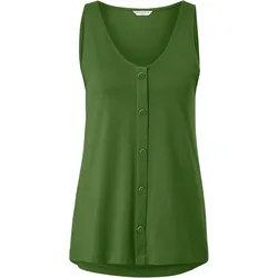 Tchibo - Top mit Knopfleiste - Damen - Gr. M - grün