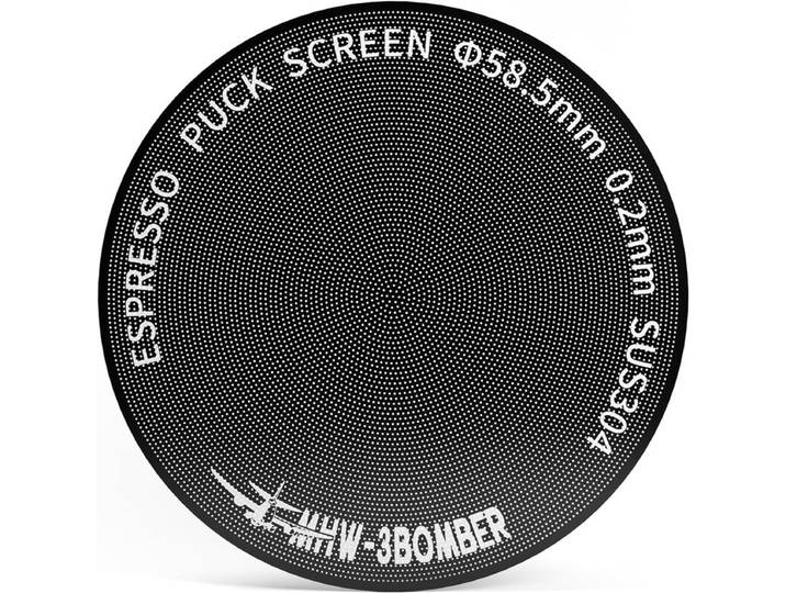 MHW-3BOMBER Filtre à café Puck 58,5 mm - filtre à espresso ultra fin en titane de 0,2 mm, filtre en métal réutilisable pour porte-filtre de 58 mm, accessoires pour espresso pour baristas, modèle : FG5642-OS
