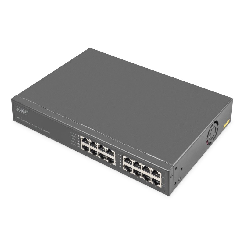 Digitus Iniettore Gigabit Ethernet PoE+ a 8 porte, 802.3bt, 250 W (DN-95118)