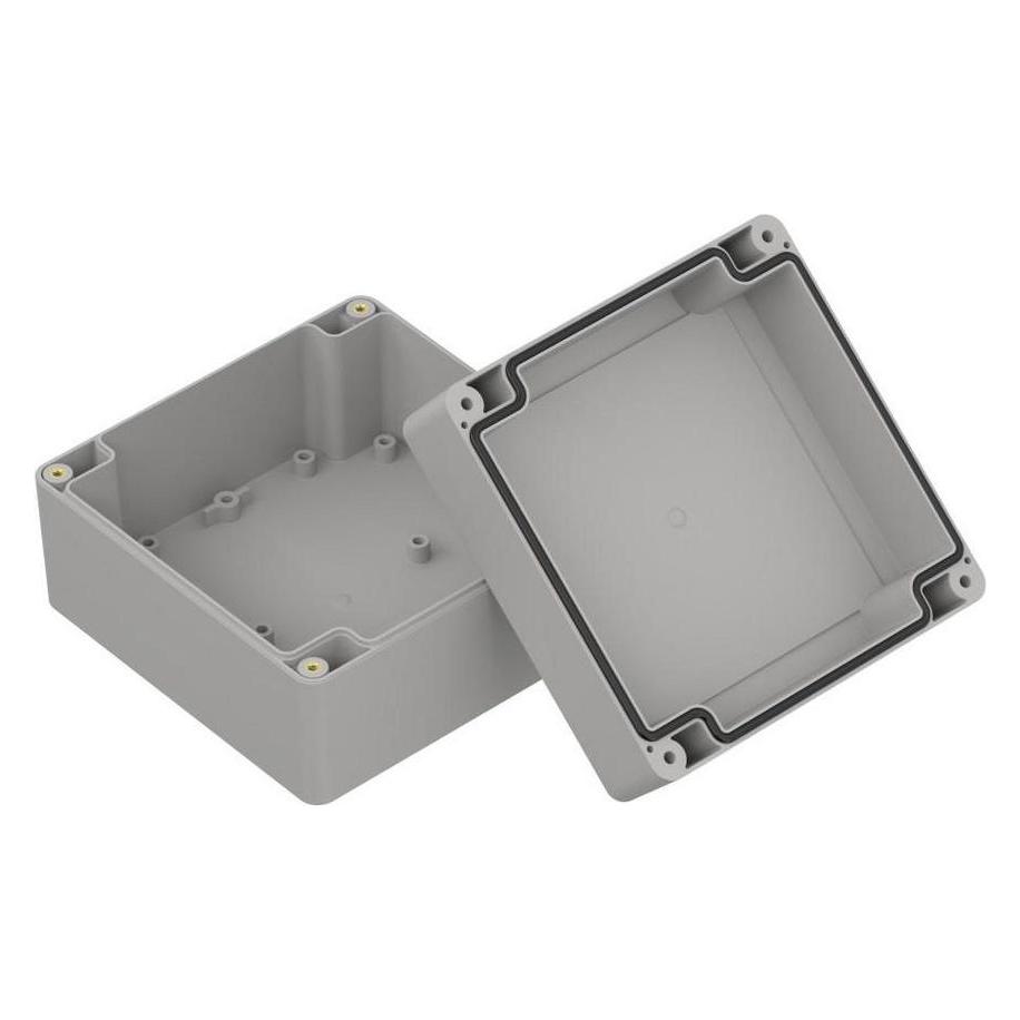 RS PRO Polycarbonat Universal-Gehäuse Hellgrau Auss (ZP120.120.75SJ TM PC)