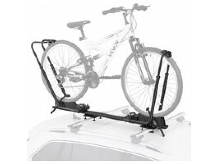 VEVOR Aufrechter Dachfahrradträger für 1 Fahrrad Doppelarmträger Klappbar, 20 kg Tragkraft, Aluminiumlegierung, Q235-Stahl, mit Befestigung ohne Rahmenkontakt, Sicherheitsschnalle und Montagezubehör