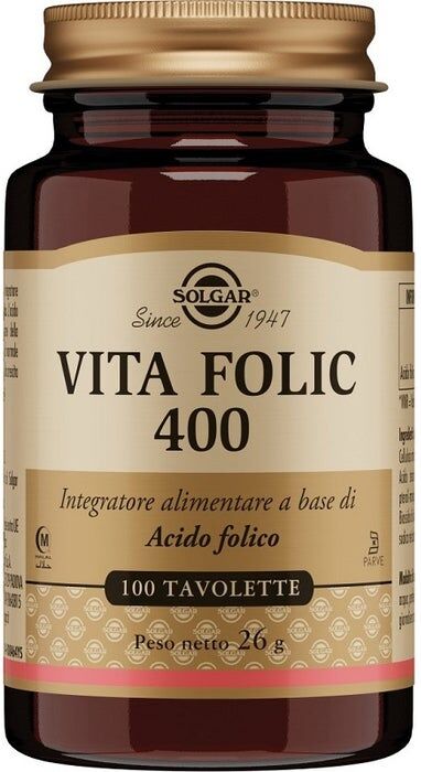 SOLGAR IT. MULTINUTRIENT SpA Solgar, Vita Folic 400, 100 Tavolette