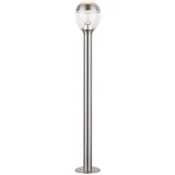 Außenleuchte Stehlampe Standleuchte Garten Edelstahl Sockelleuchte Außen, IP44, 1x LED 11W 750Lm warmweiß, DxH 15x99 cm