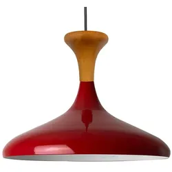 Bamyum Champion aus Holz Metall E27 Moderne Rot Hängelampe