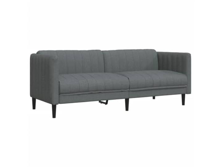 vidaXL Sofa 3-Sitzer Dunkelgrau Stoff
