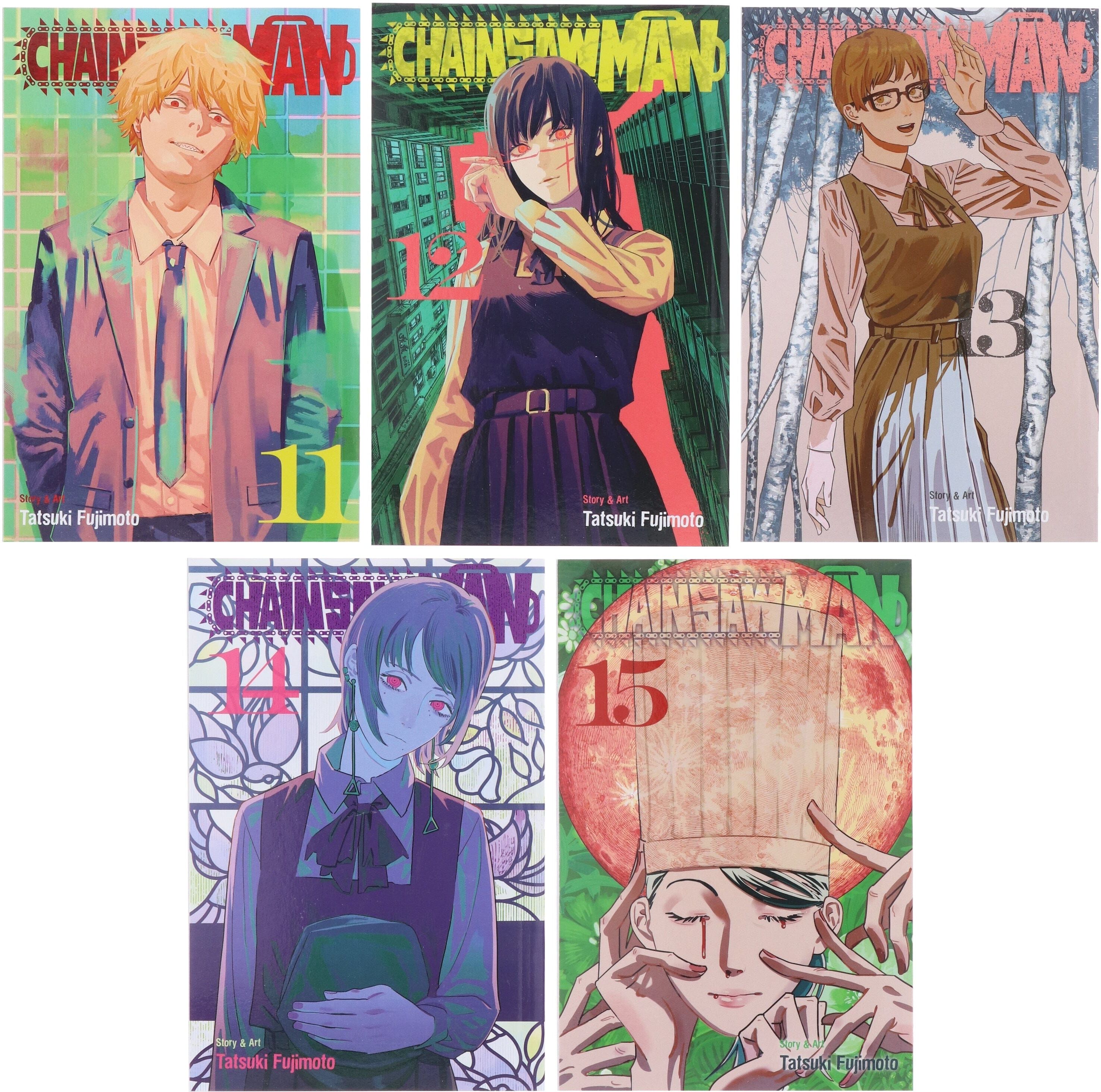 Chainsaw Man Volume 11-15 by Tatsuki Fujimoto: 5 Books Collection Set - Manga - Paperback Viz Media, Subs. of Shogakukan Inc