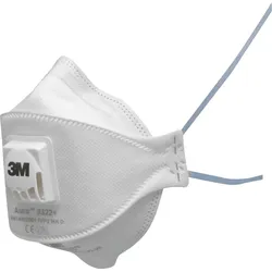 3M 9322+ Aura Atemschutzmaske FFP2 mit Cool-Flow Ausatemventil, bis zum 10-fachen des Grenzwertes (hygienisch einzelverpackt)