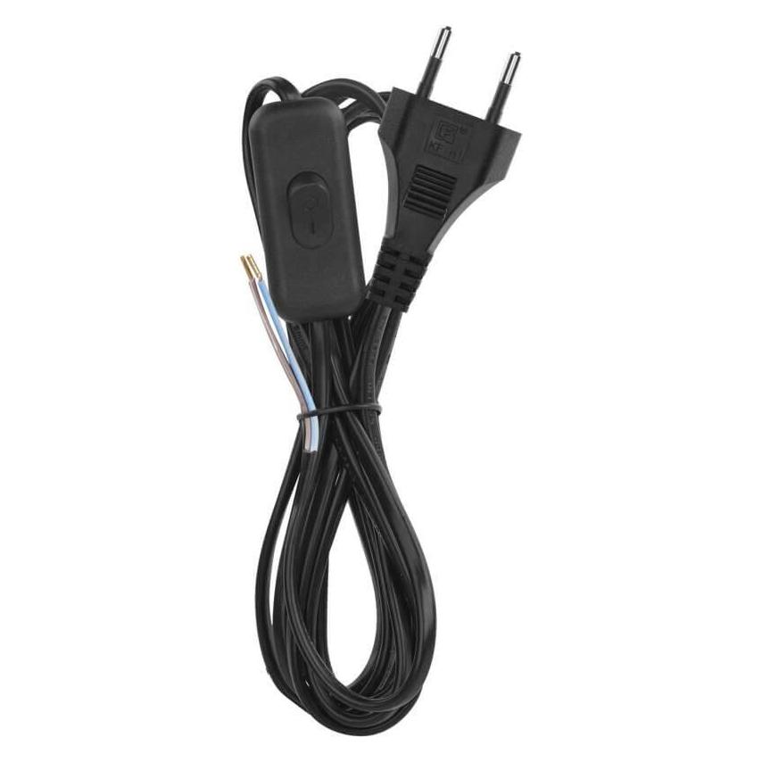 Emos Netzkabel PVC 2x 0,75mm2, Schalter (2 m) (S09272)