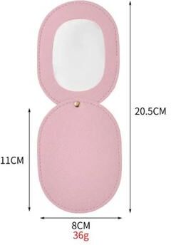 Uplift Picks Ultra Thin PU Leather Pocket Mirror Double Sided Stainless Steel Travel Mirror 03